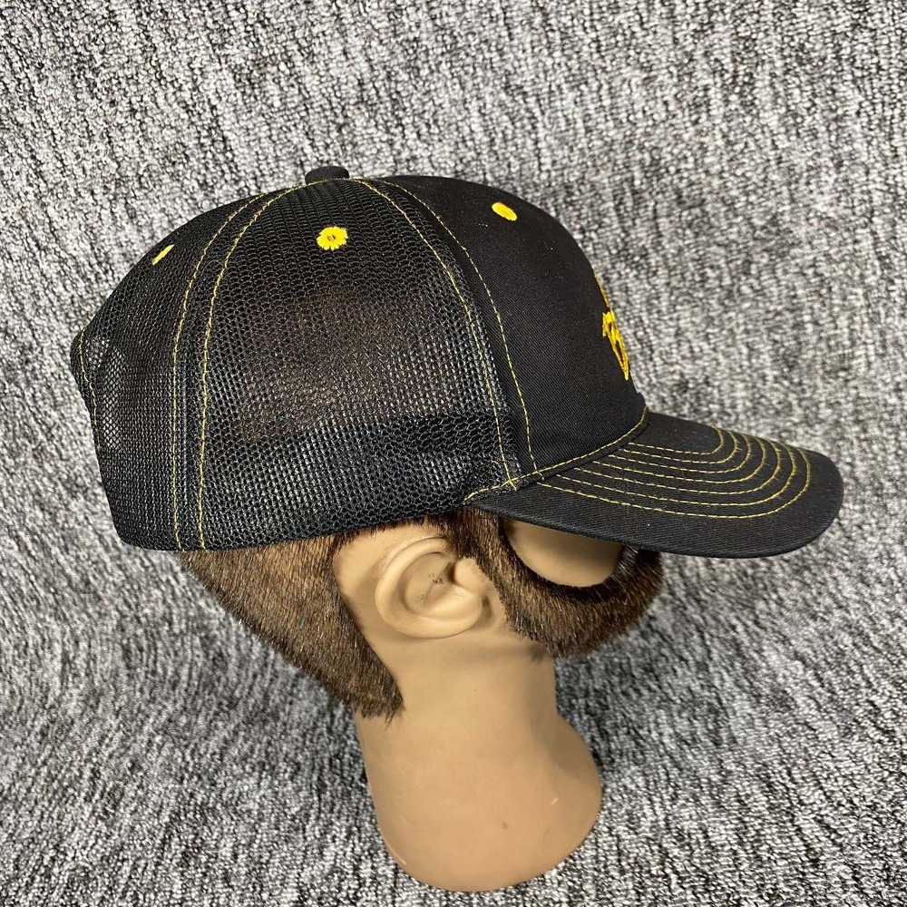 Nasty Beast Hard Tea Trucker Hat Mens OSFA Black Yellow Logo Mesh Snapback Cap - Picture 5 of 8